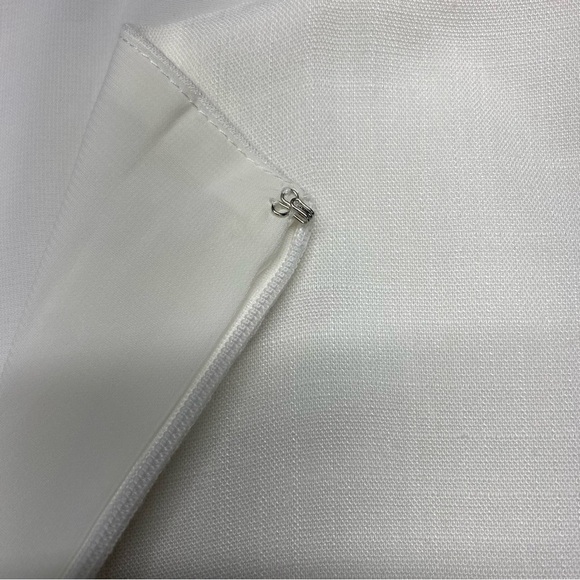 SASS White Ruched Dress NWT SZ 10 Lined Back Zip/Hook & Eye ELEGANT PARTY - Picture 8 of 14